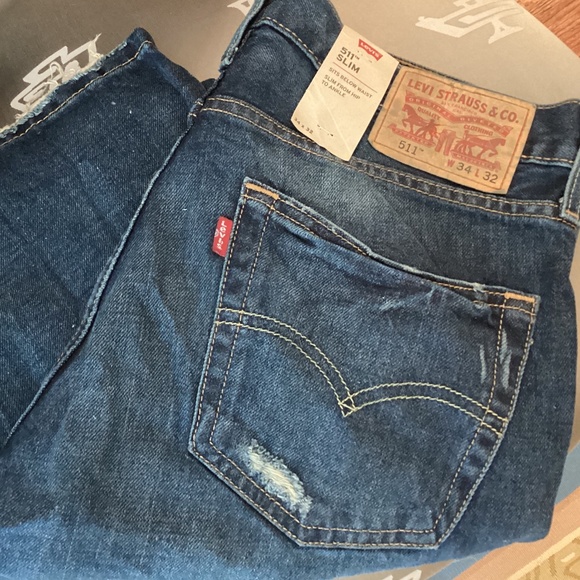Levi's Other - LEVIS 511 Slim Distressed Denim Jean NWT
